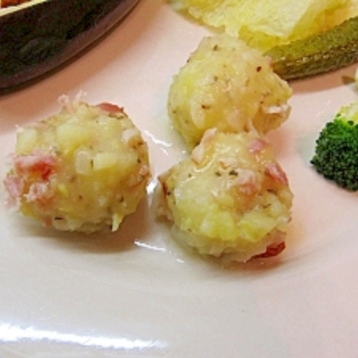 じゃがいも団子・クネーデル(+ゆで汁でスープ)